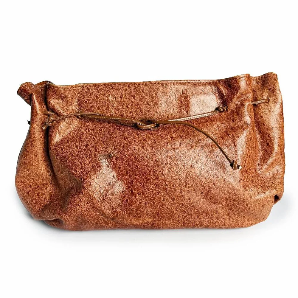 Carlos Falchi Bag Ostrich Leather Vintage Rare Exotic Skin